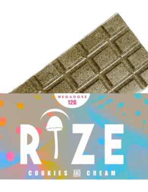 Rize | Cookies & Cream Mushroom Chocolate Bar | Megasdose 12g Bar