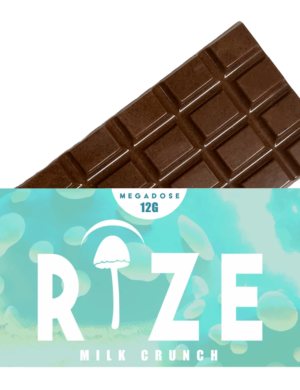 Rize | Milk Crunch Mushroom Chocolate Bar | Megasdose 12g Bar