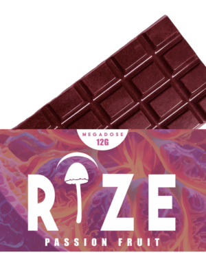 Rize | Passion Fruit Mushroom Chocolate Bar | Megasdose 12g Bar