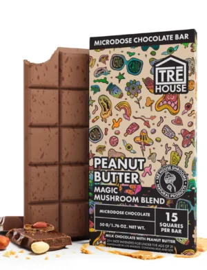 TRE House | Peanut Butter Magic Mushroom Chocolate Bar | 15 squares per bar