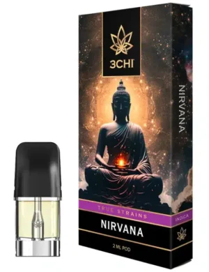 3CHI | True Strain THC Vape Pod – Nirvana | Indica – 2g Disposable Vape Pod