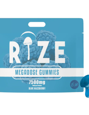 Rize | Blue Razzberry Mushroom Gummies | Megadose 7500mg – 15ct