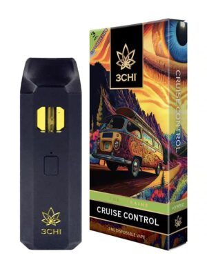 3CHI | True Strains Cruise Control THC Vape | Hybrid – 3g Disposable Vape