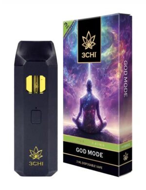 3CHI | True Strains God Mode THC Vape | Hybrid – 3g Disposable Vape