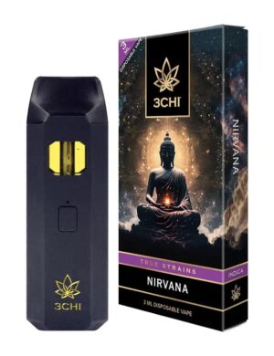 3CHI | True Strains Nirvana THC Vape | Indica – 3g Disposable Vape