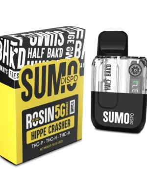 Half Bak’d | Rosin Blend Sumo THC Vape – Hippie Crasher | 5G – Hybrid Disposable