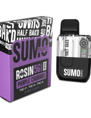 Half Bak’d | Rosin Blend Sumo THC Vape – Purple Churros | 5G – Hybrid Disposable