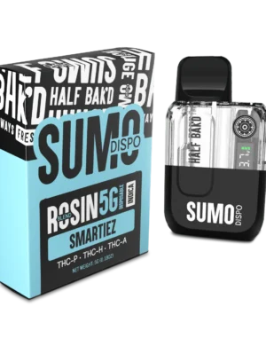 Half Bak’d | Rosin Blend Sumo THC Vape – Smartiez | 5G – Hybrid Disposable